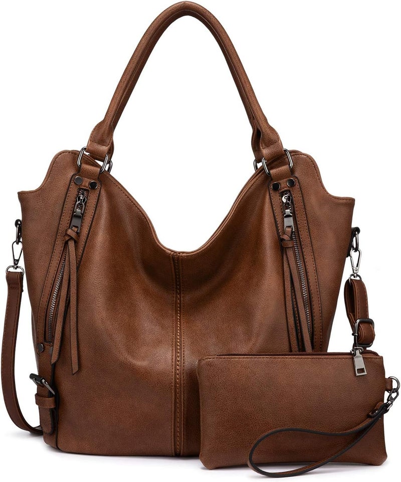 Realer Tote Bag for Women PU Leather Shoulder Bags Fashion Hobo Bags Large Purse and Handbags with Adjustable Shoulder Strap - Image 1
